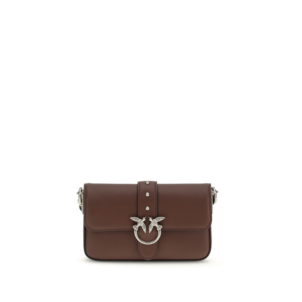 PINKO Brown Calf Leather Bos Taurus Shoulder Bag | Regal Royce