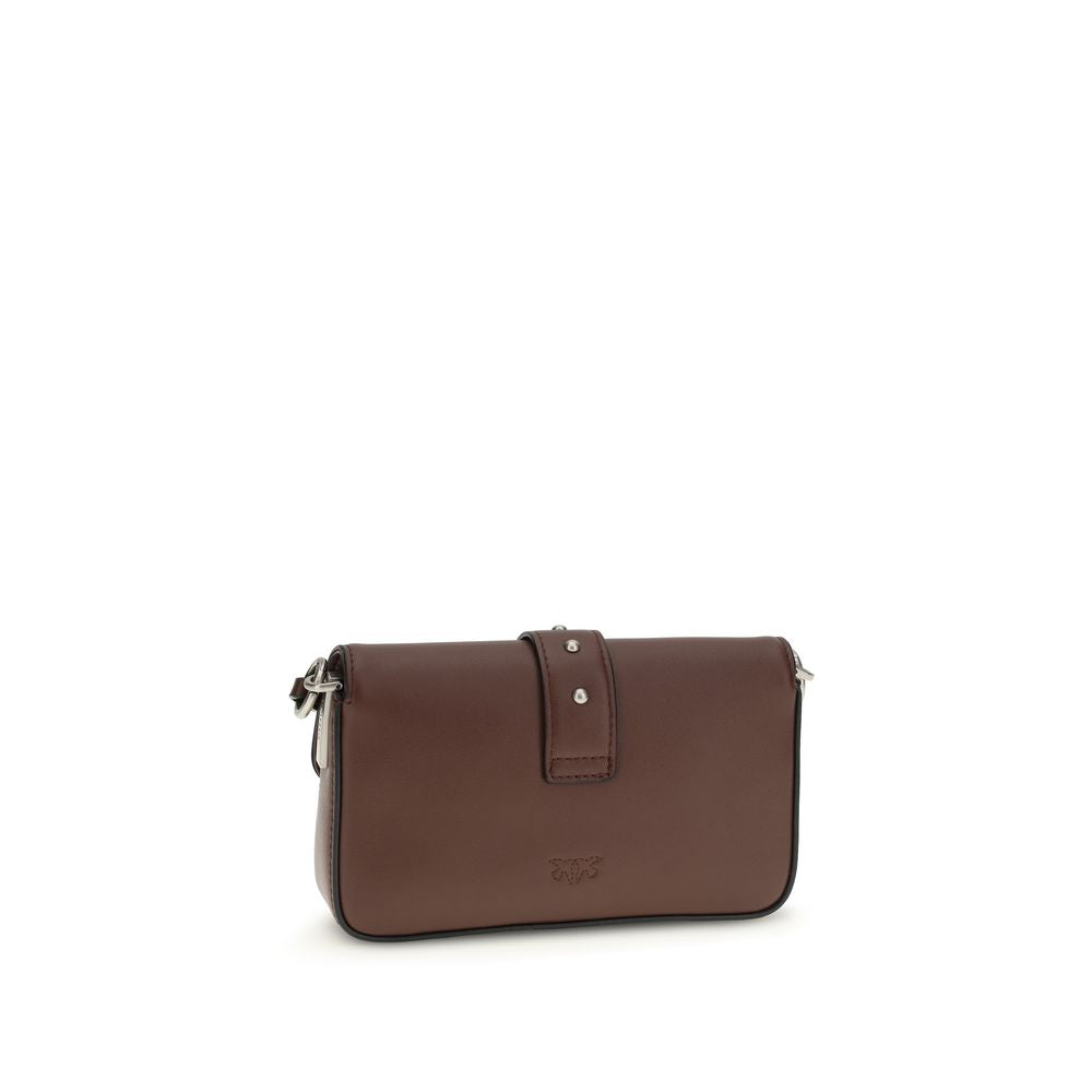PINKO Brown Calf Leather Bos Taurus Shoulder Bag | Regal Royce
