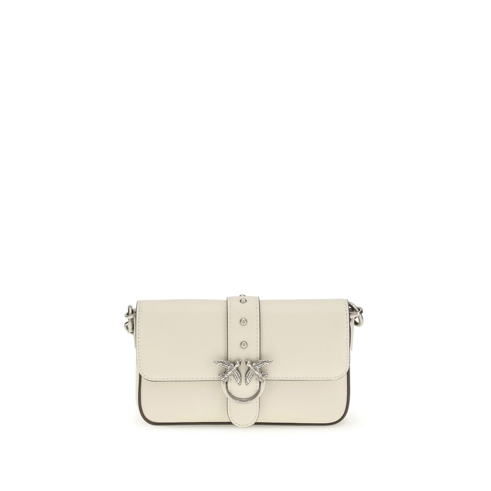 PINKO White Calf Leather Bos Taurus Shoulder Bag | Regal Royce