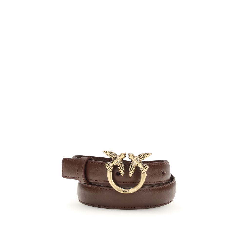 PINKO Bordeaux Calf Leather Bos Taurus Regular Belt | Regal Royce