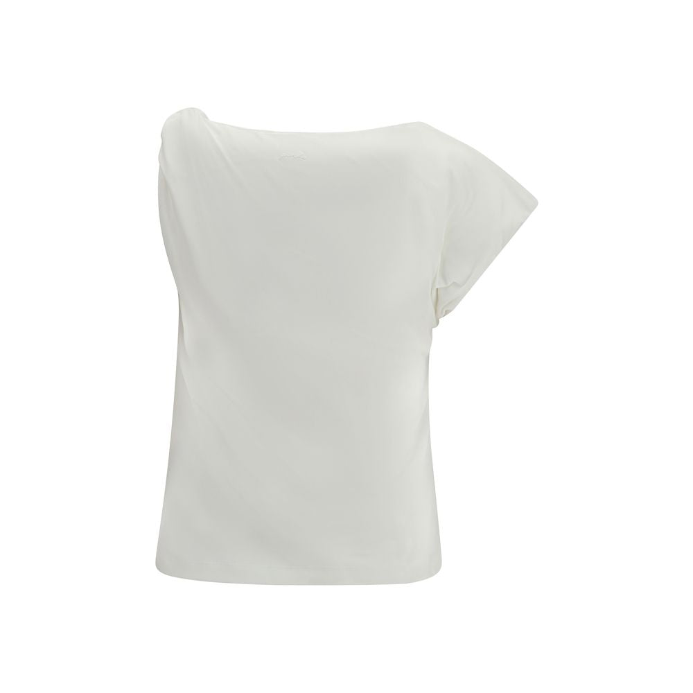 PINKO White Cotton Sleeveles T-Shirt | Regal Royce