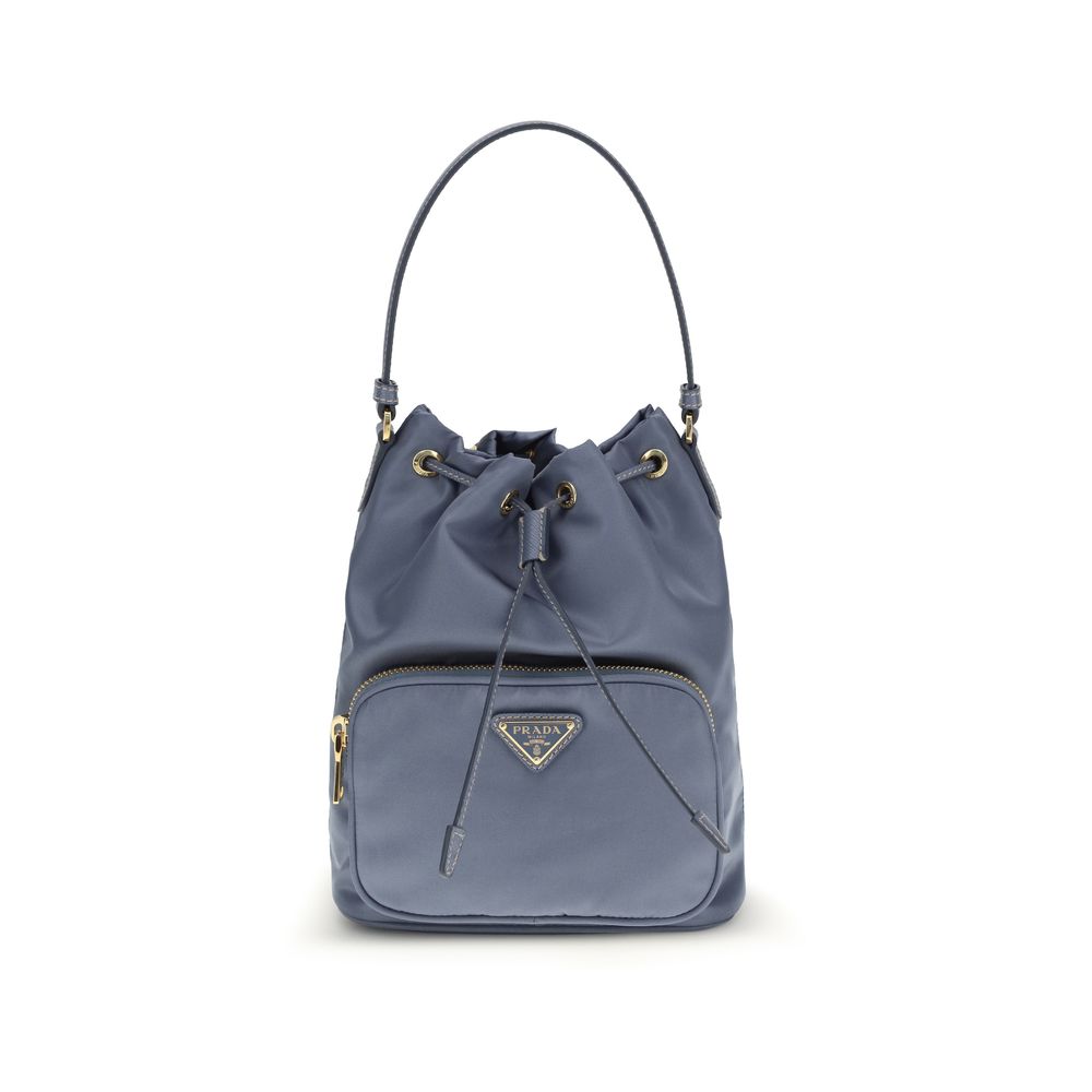Prada Blue Recycled Polyamide Backet Bag | Regal Royce