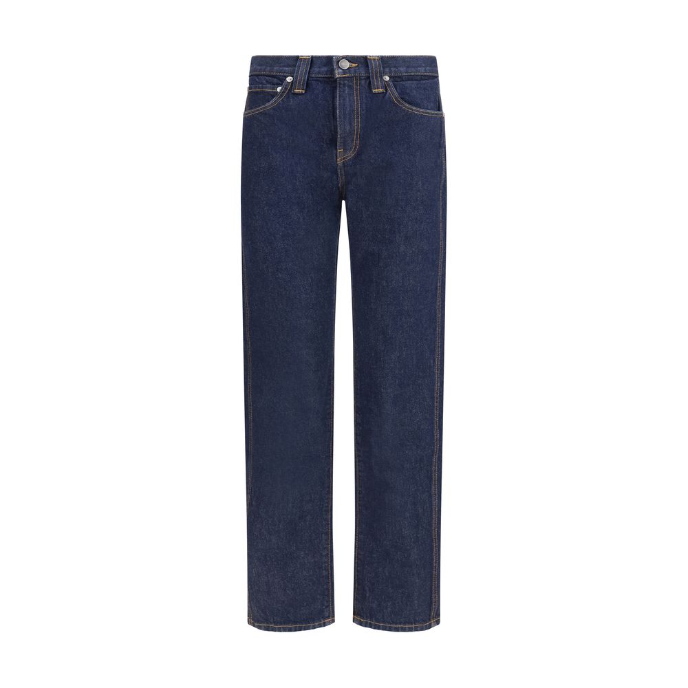 Khaite Blue Cotton Straight-Leg Jeans | Regal Royce