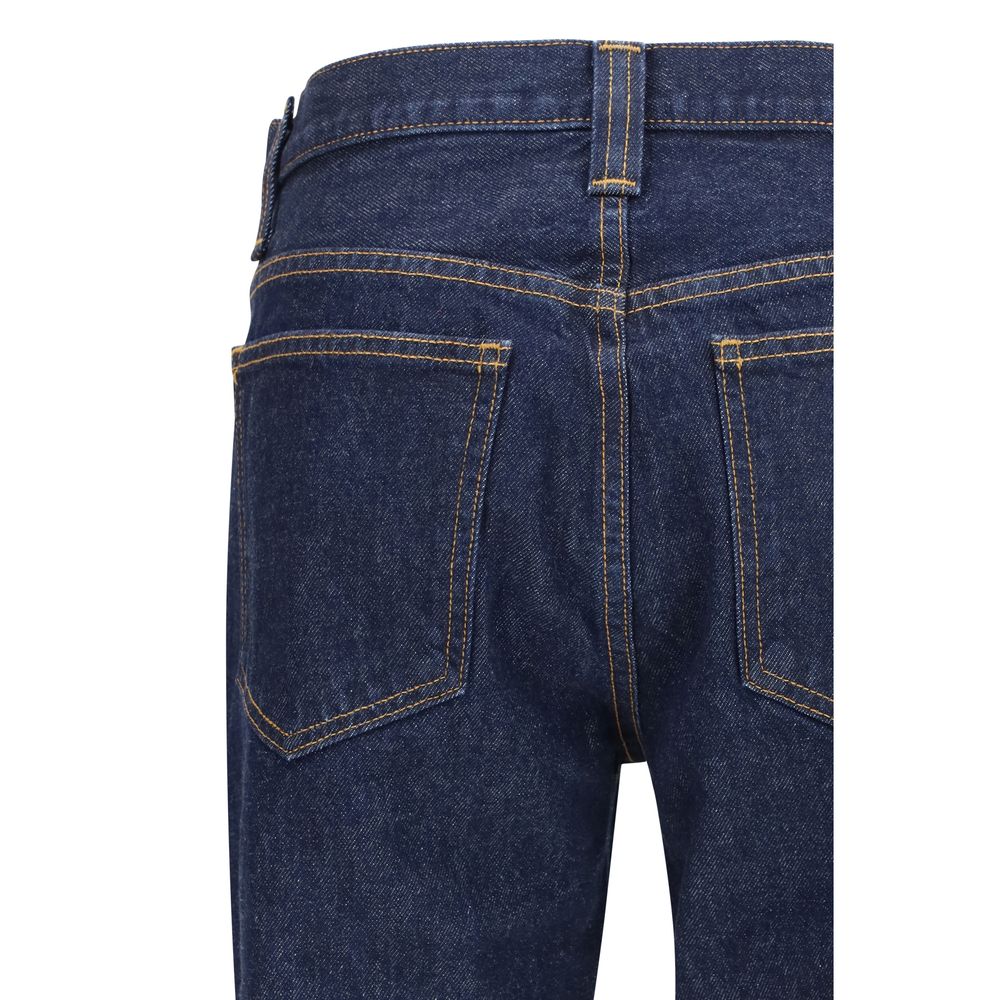Khaite Blue Cotton Straight-Leg Jeans | Regal Royce