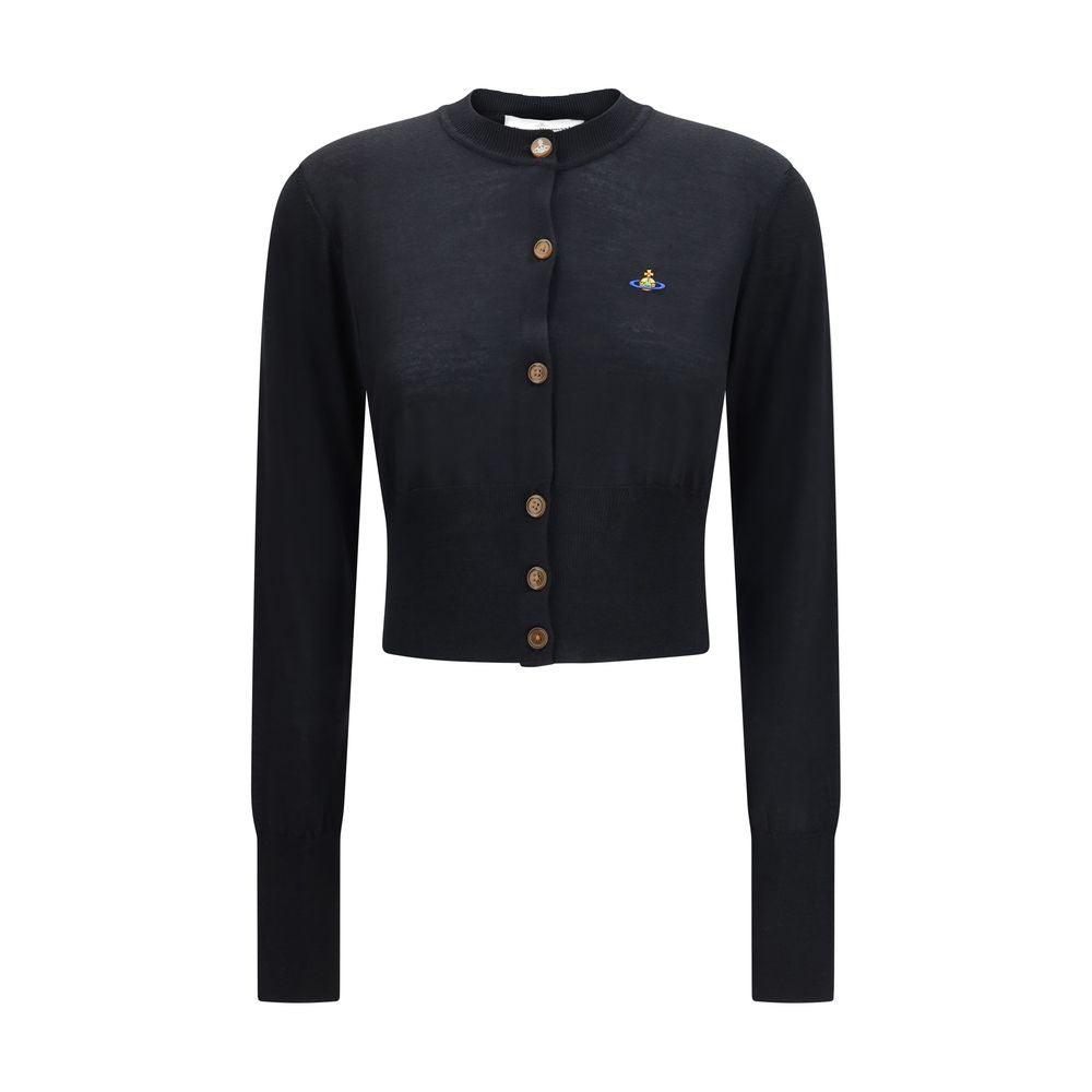 Vivienne Westwood Black Merino Wool Cardigan | Regal Royce