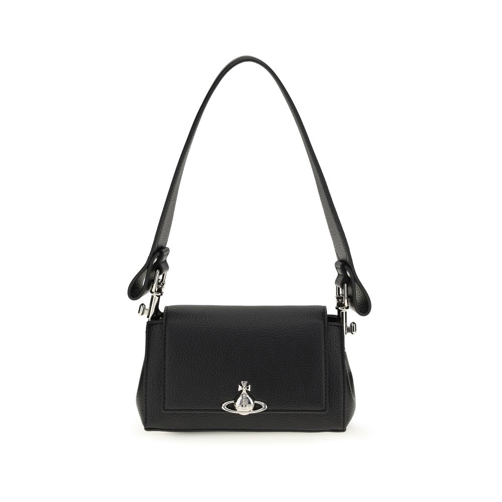 Vivienne Westwood Black Polyurethane Shoulder Bag | Regal Royce