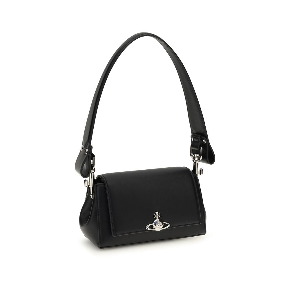 Vivienne Westwood Black Polyurethane Shoulder Bag | Regal Royce