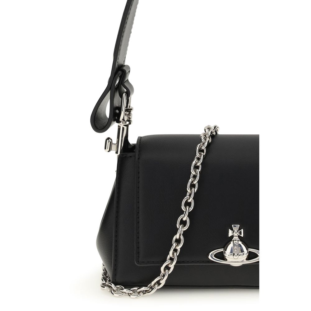 Vivienne Westwood Black Polyurethane Shoulder Bag | Regal Royce