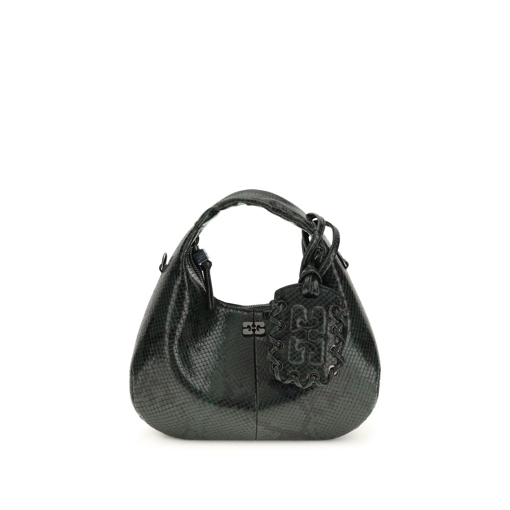 Ganni Black Recycled Polyester Shoulder Bag | Regal Royce