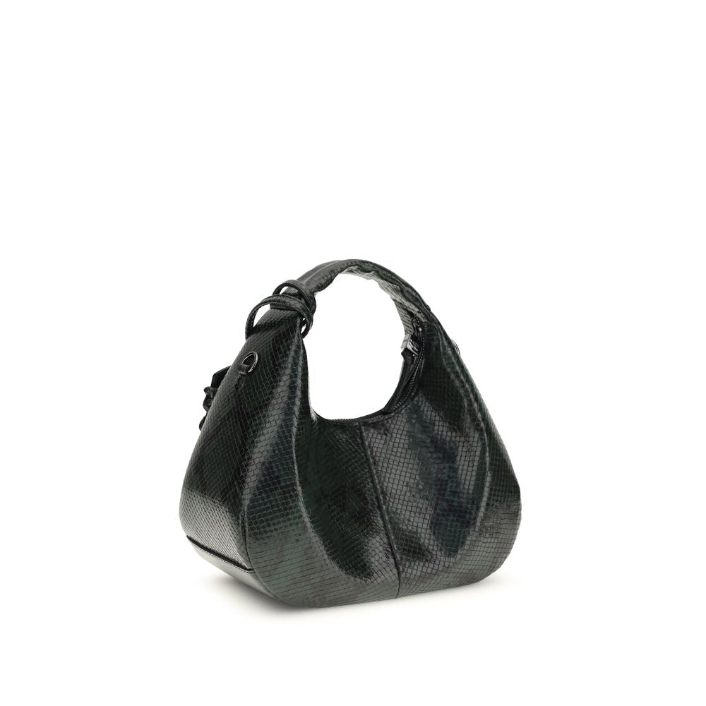 Ganni Black Recycled Polyester Shoulder Bag | Regal Royce