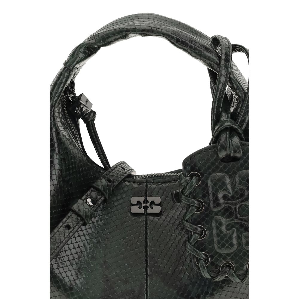 Ganni Black Recycled Polyester Shoulder Bag | Regal Royce