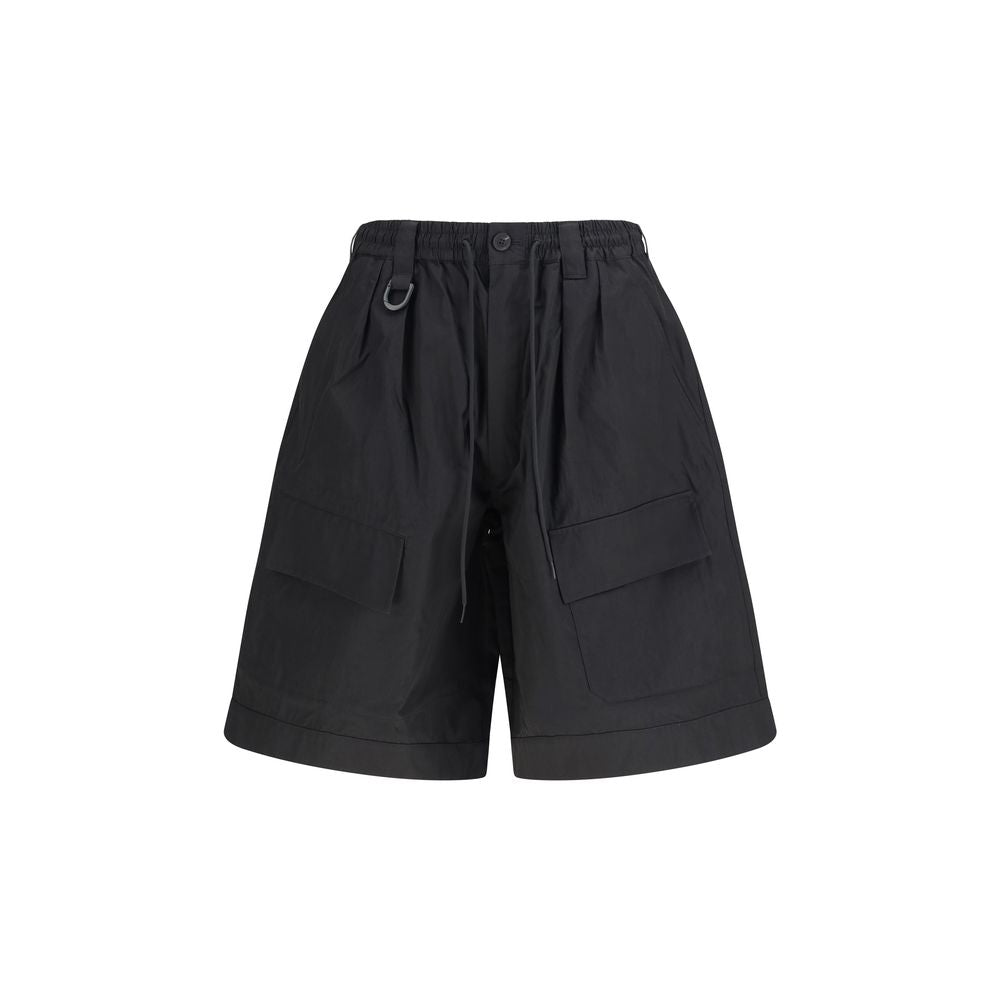 Y-3 Black Cotton Bermuda Shorts | Regal Royce