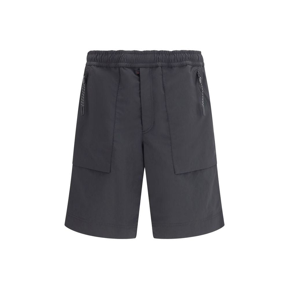 Moncler Grenoble Black Polyester Bermuda Shorts | Regal Royce