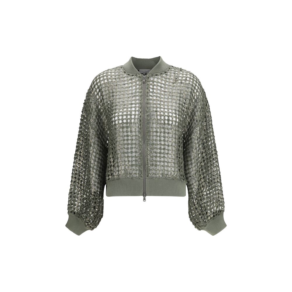 Brunello Cucinelli Bicolor Silk Bomber | Regal Royce