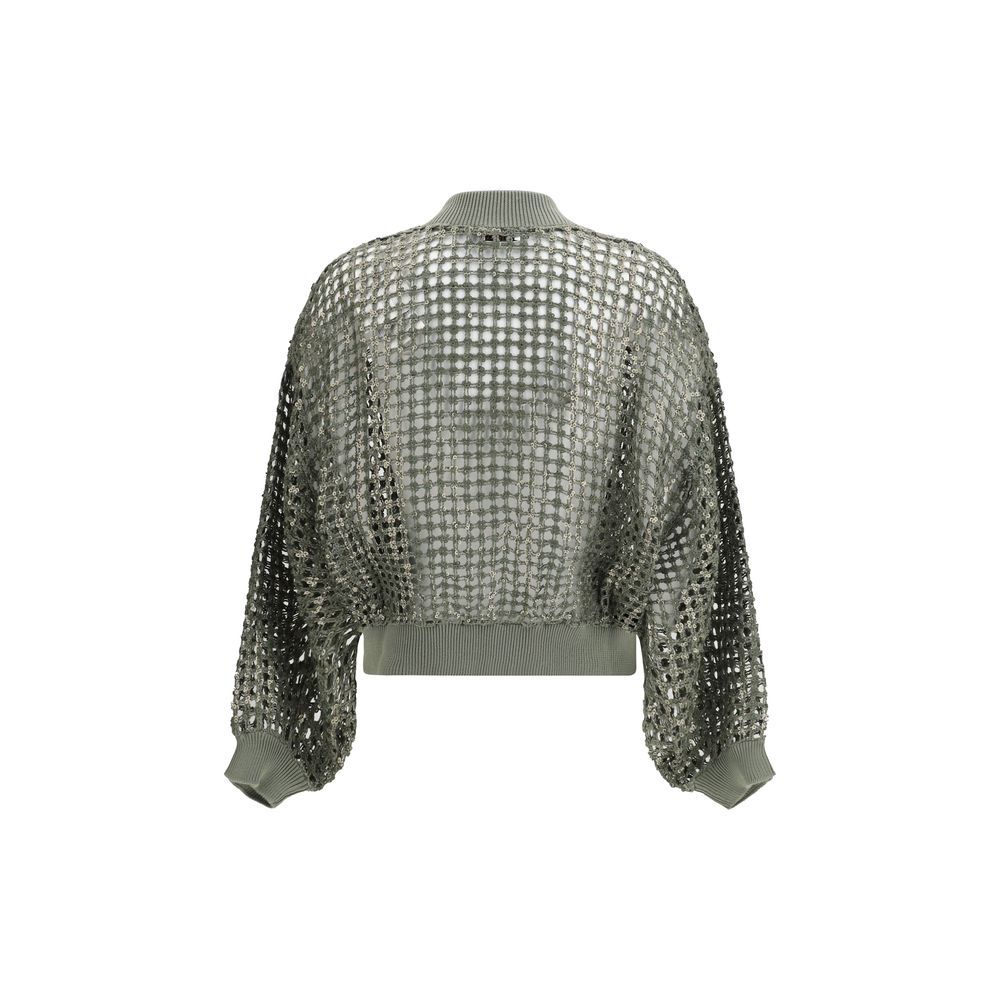 Brunello Cucinelli Bicolor Silk Bomber | Regal Royce