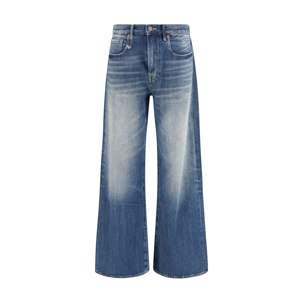 R13 Blue Cotton Relaxed Fit Jeans | Regal Royce