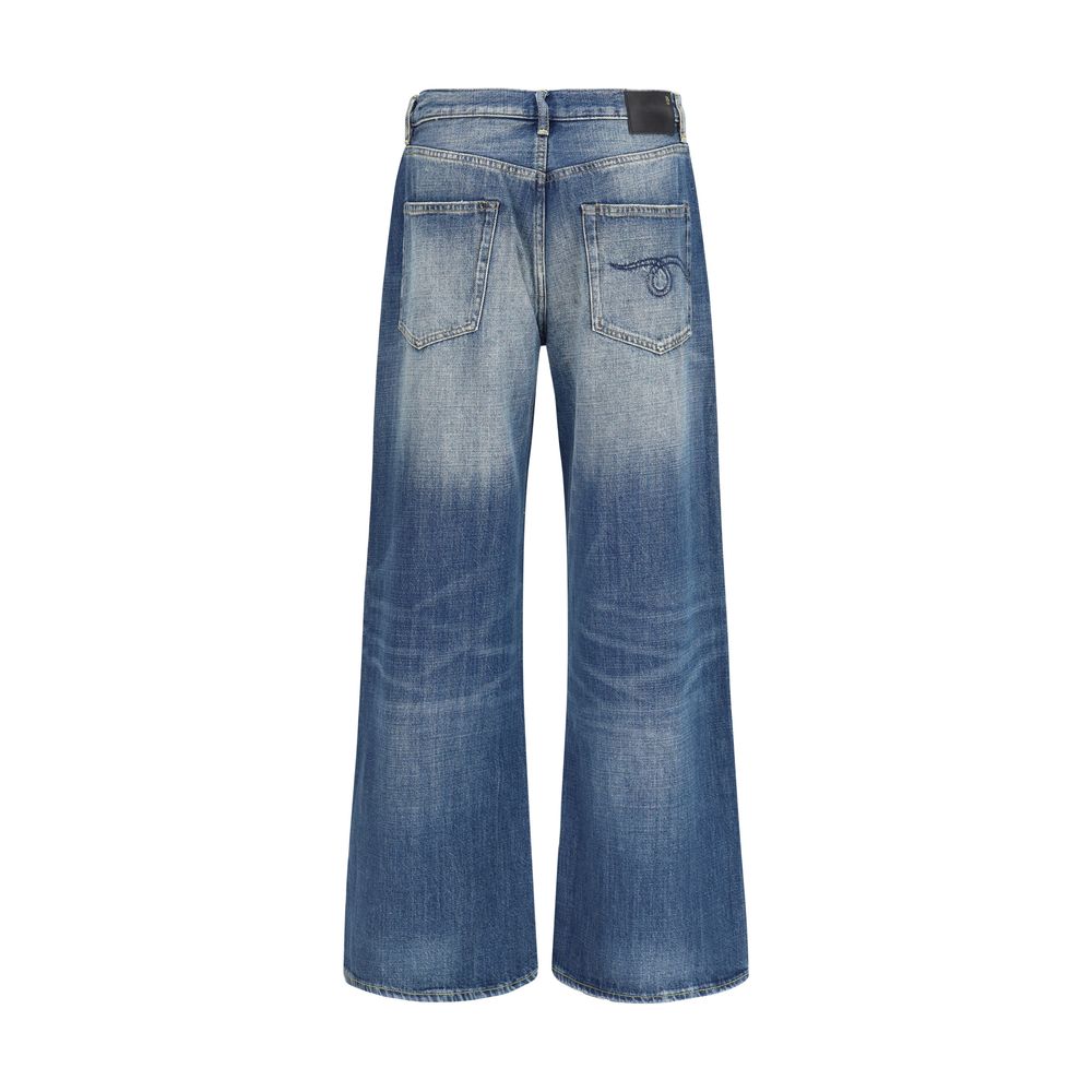 R13 Blue Cotton Relaxed Fit Jeans | Regal Royce