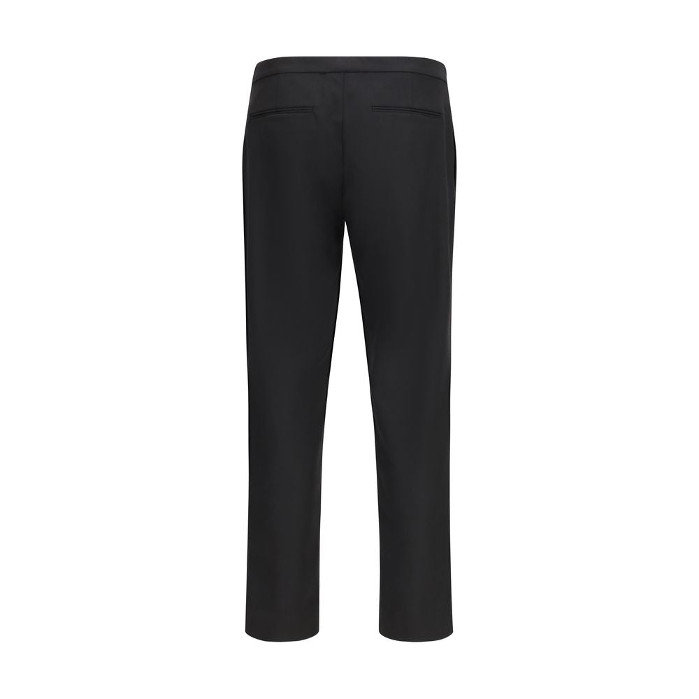 Maison Margiela Black Fleece Wool Casual Pants | Regal Royce