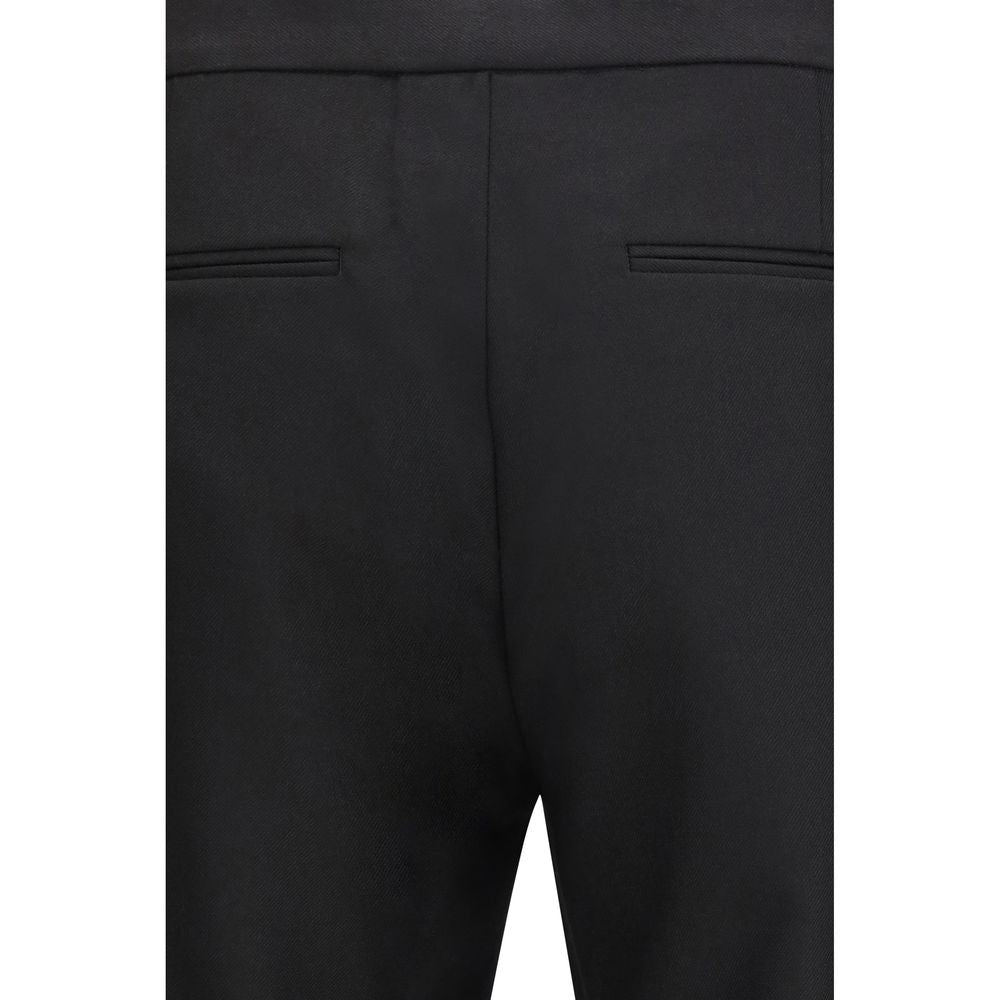 Maison Margiela Black Fleece Wool Casual Pants | Regal Royce