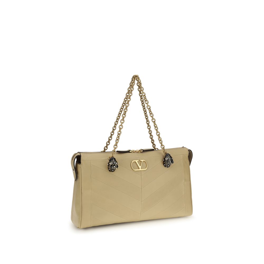 Valentino Garavani Beige Lamb Ovis Aries Aries Shoulder Bag | Regal Royce