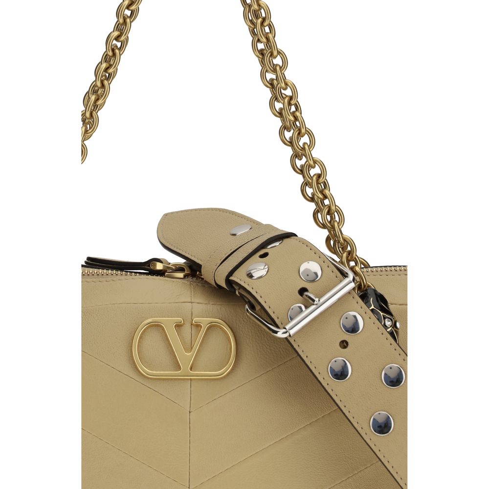 Valentino Garavani Beige Lamb Ovis Aries Aries Shoulder Bag | Regal Royce