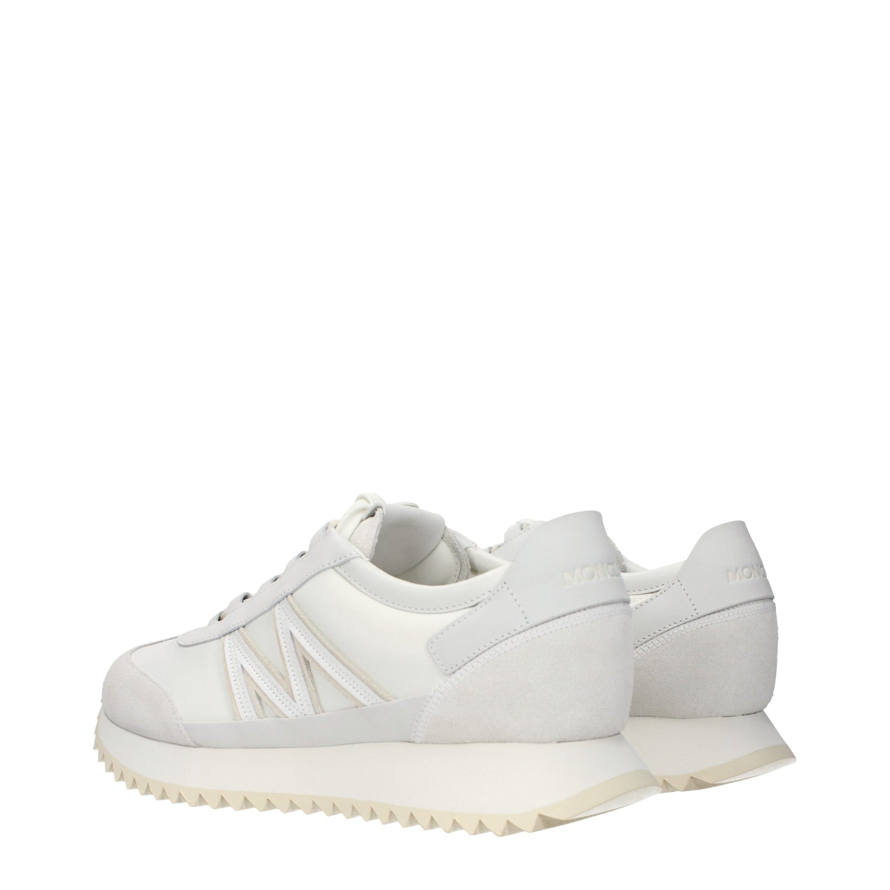 Moncler White Leather Athletic Sneakers | Regal Royce