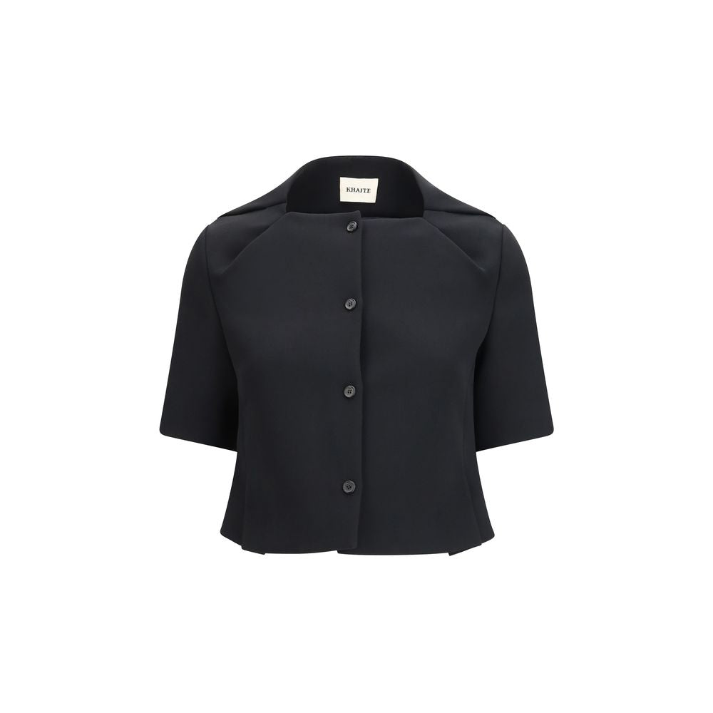 Khaite Black Polyester Biker Jacket | Regal Royce