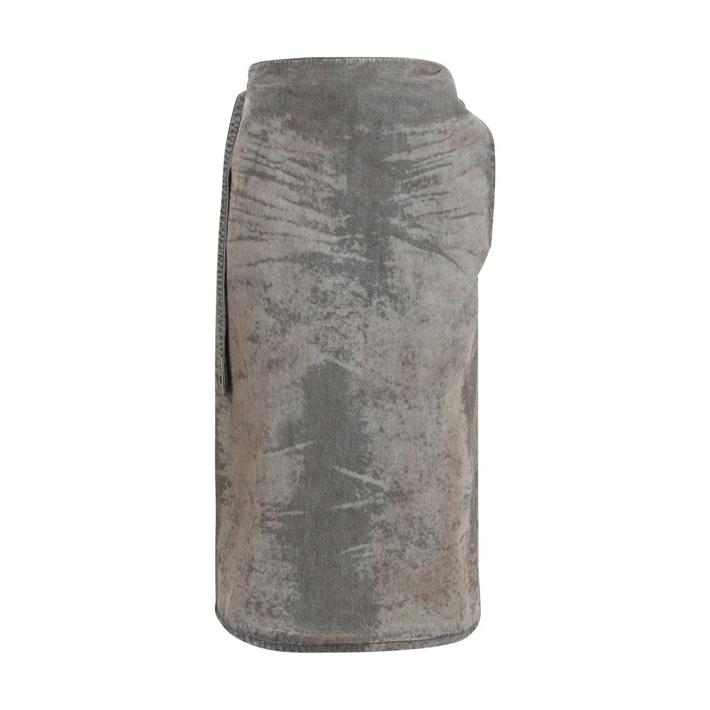 Diesel Gray Lyocell Midi Skirt | Regal Royce