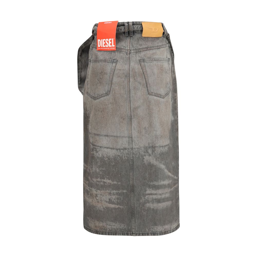 Diesel Gray Lyocell Midi Skirt | Regal Royce