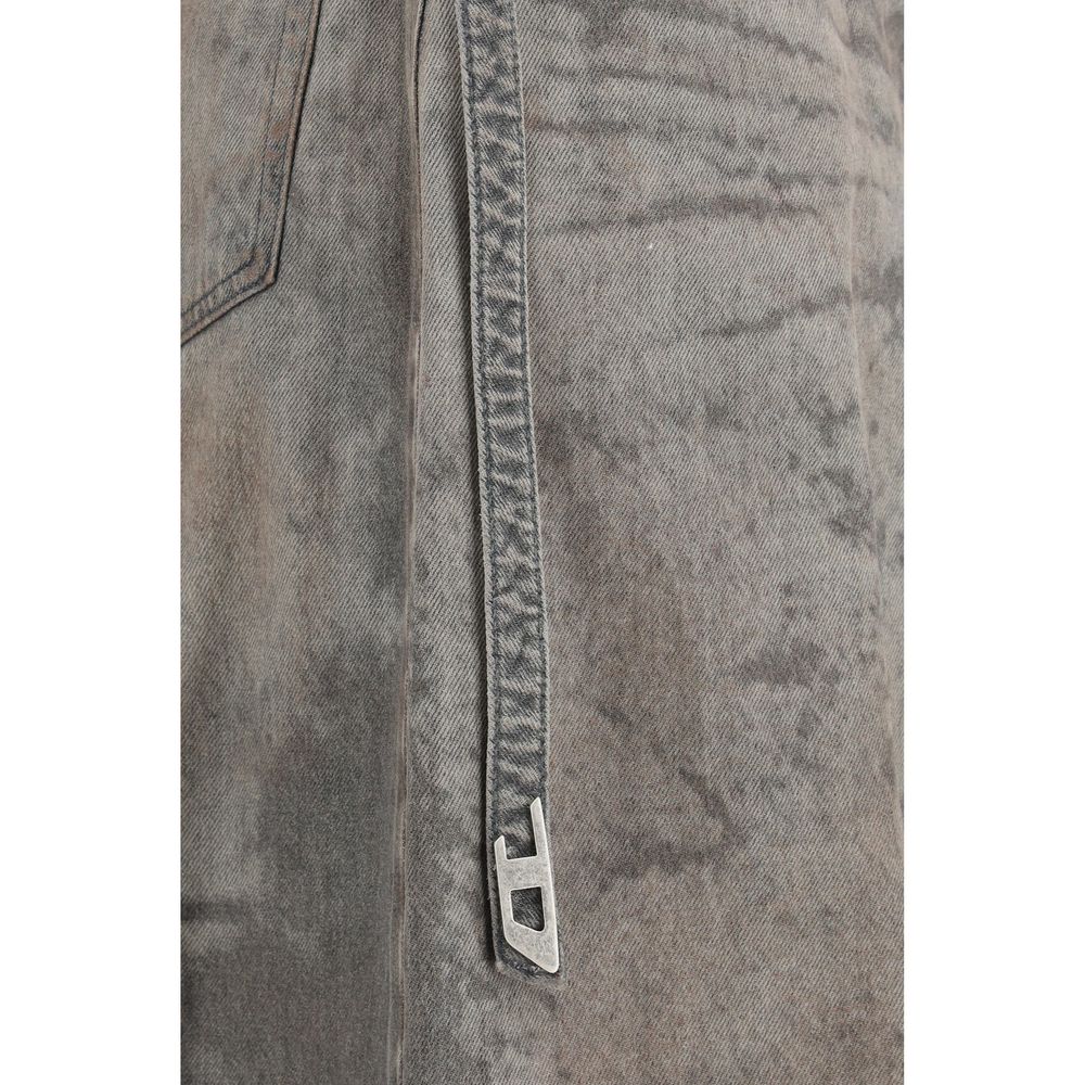 Diesel Gray Lyocell Midi Skirt | Regal Royce