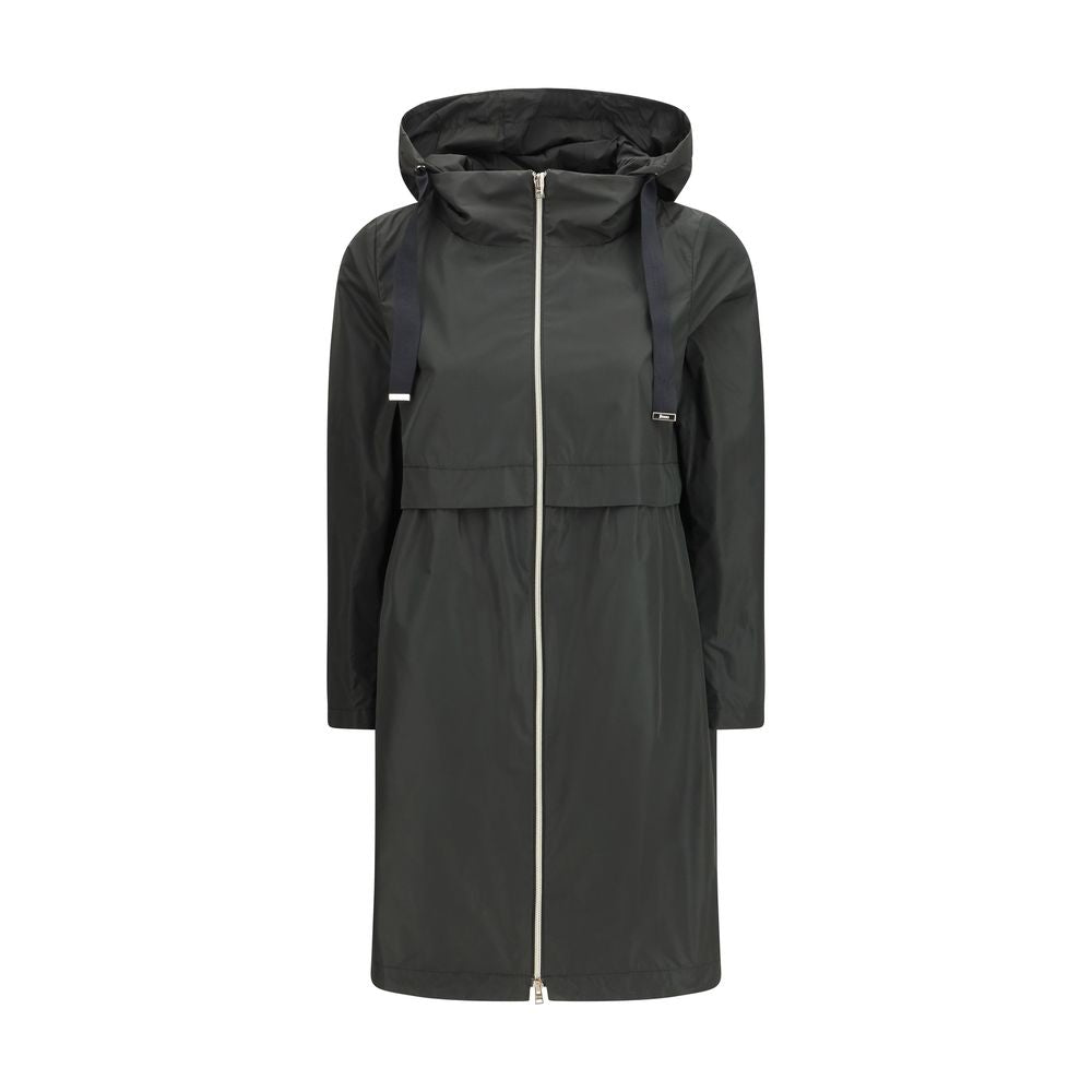 Herno Black Polyester Parka | Regal Royce