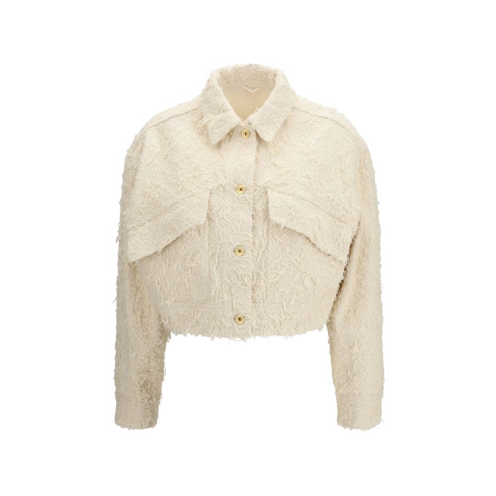 Brunello Cucinelli Beige Cotton Denim Jacket | Regal Royce