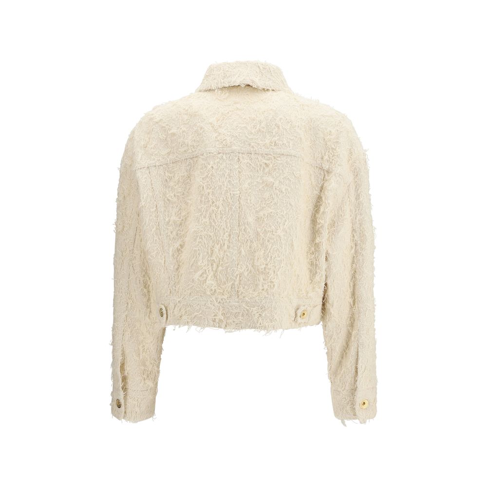 Brunello Cucinelli Beige Cotton Denim Jacket | Regal Royce
