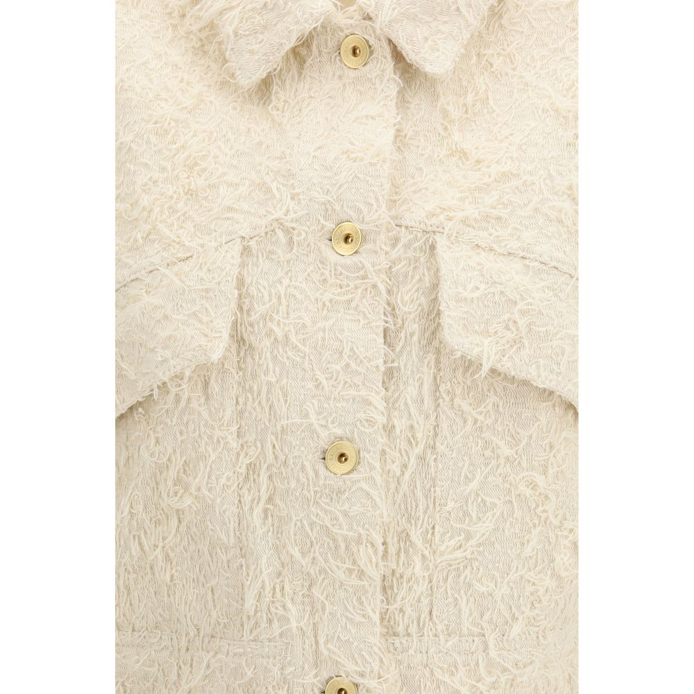 Brunello Cucinelli Beige Cotton Denim Jacket | Regal Royce