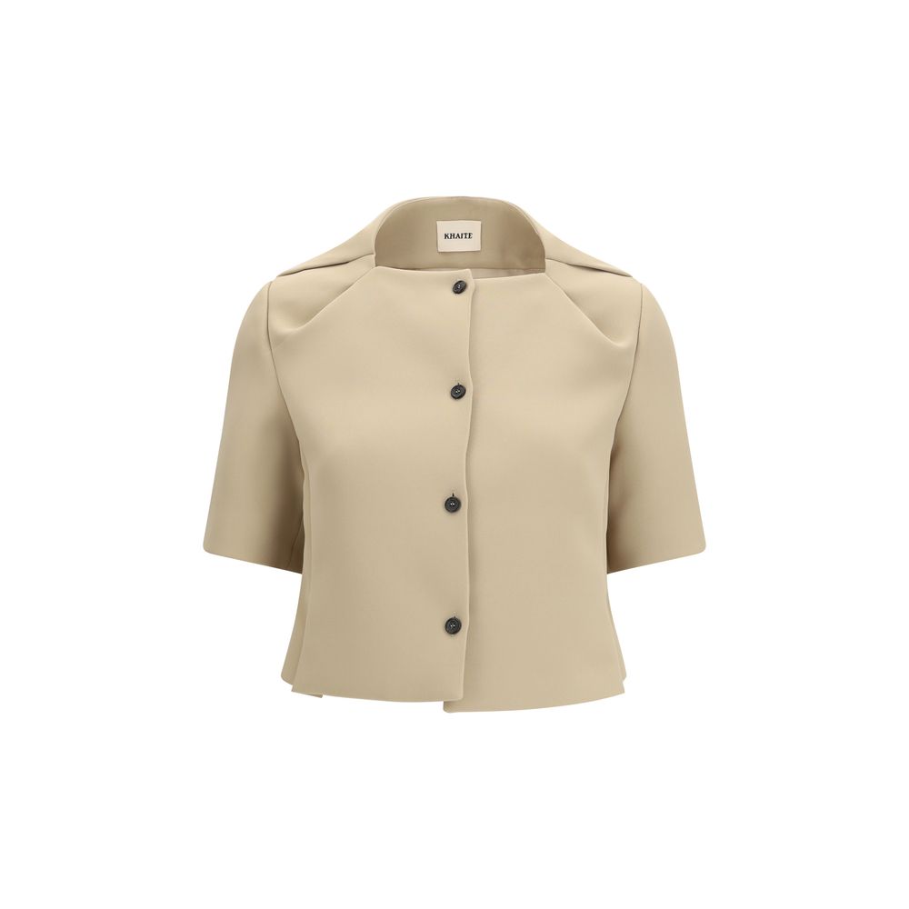 Khaite Beige Polyester Coat | Regal Royce