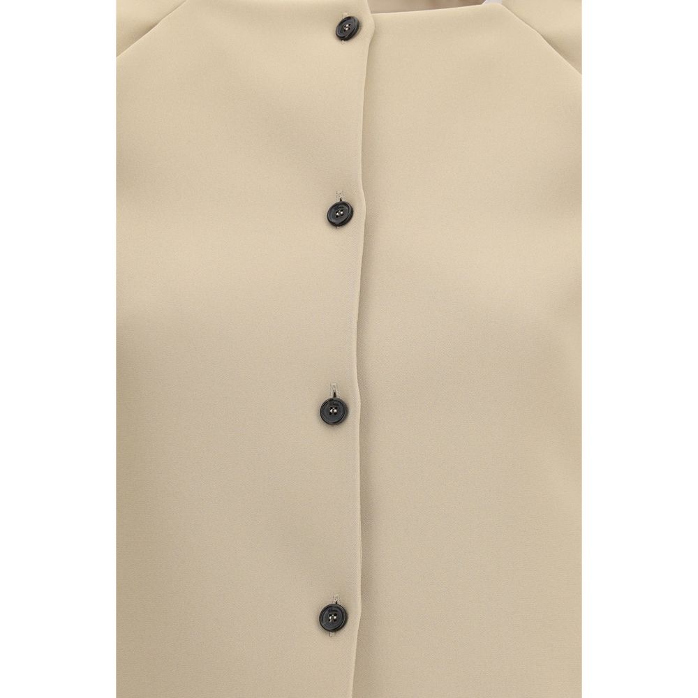 Khaite Beige Polyester Coat | Regal Royce