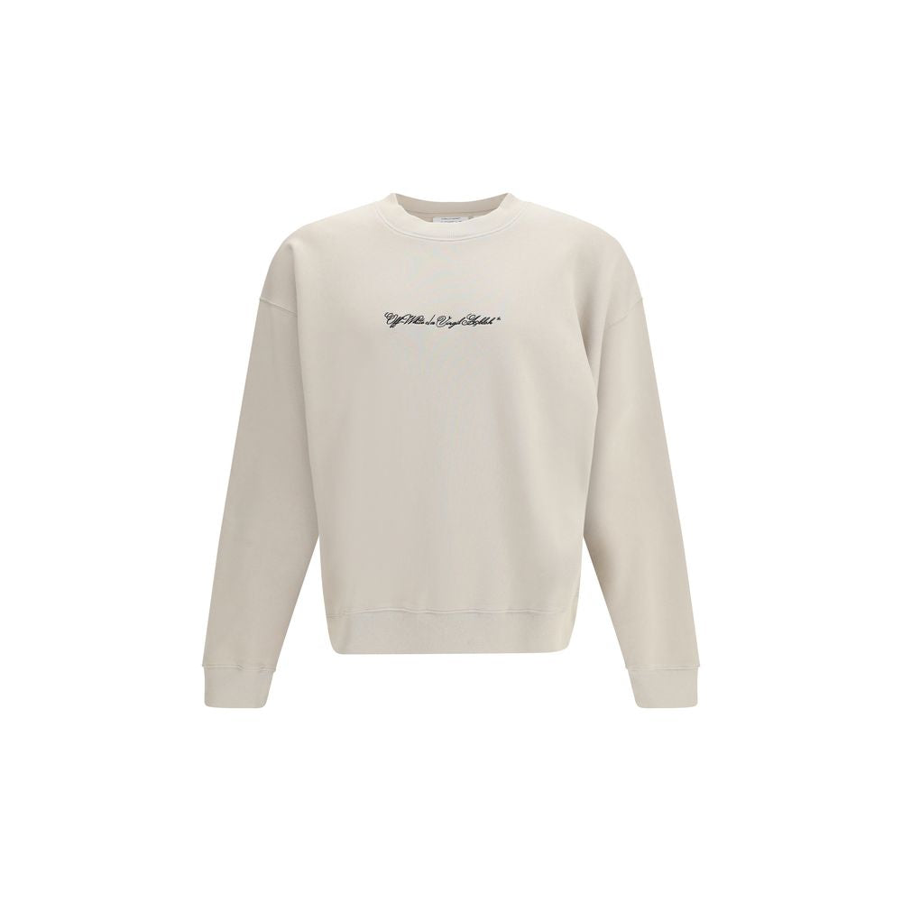 Off-White Beige Cotton Sweatshirt | Regal Royce