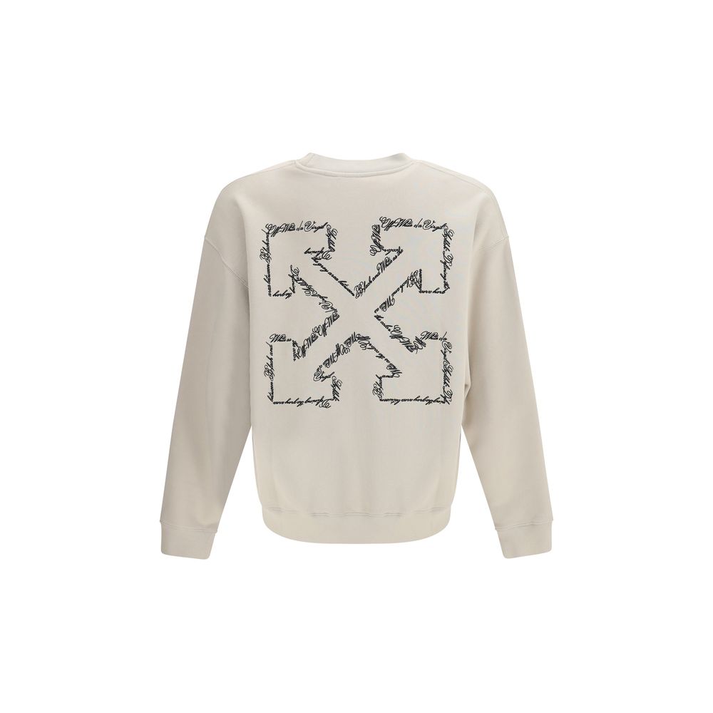 Off-White Beige Cotton Sweatshirt | Regal Royce