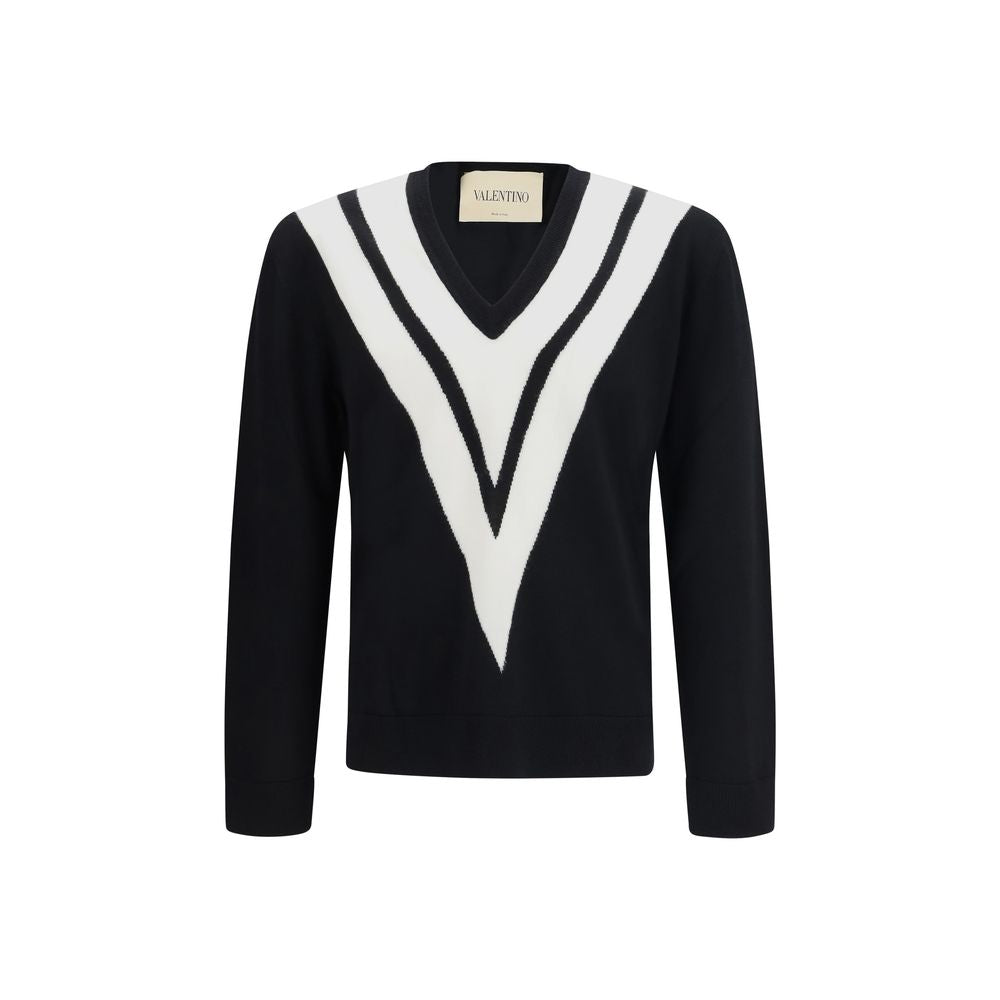 Valentino Black Fleece Wool Sweatshirt | Regal Royce