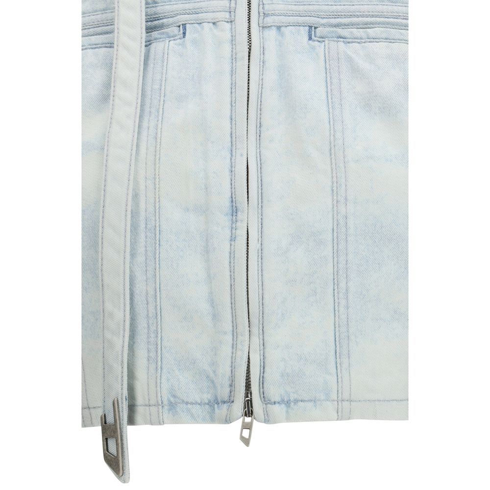 Diesel Blue Cotton Biker Jacket | Regal Royce