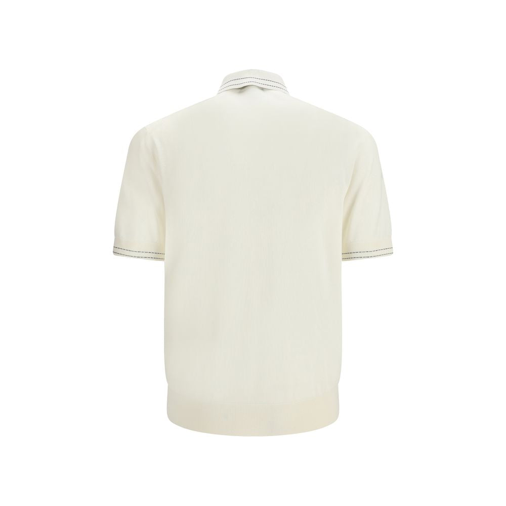 Dolce & Gabbana Beige Silk Polo Shirt | Regal Royce