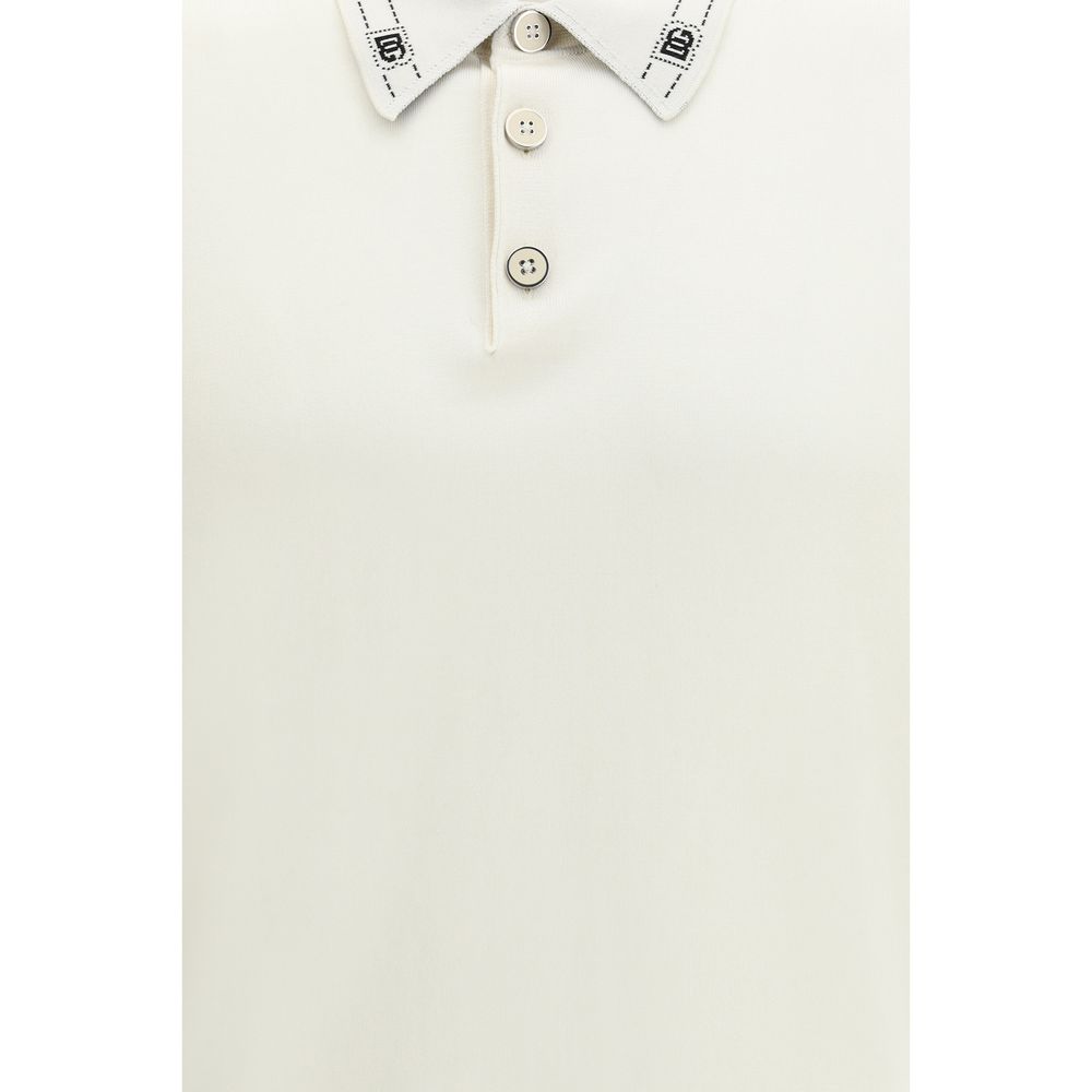 Dolce & Gabbana Beige Silk Polo Shirt | Regal Royce
