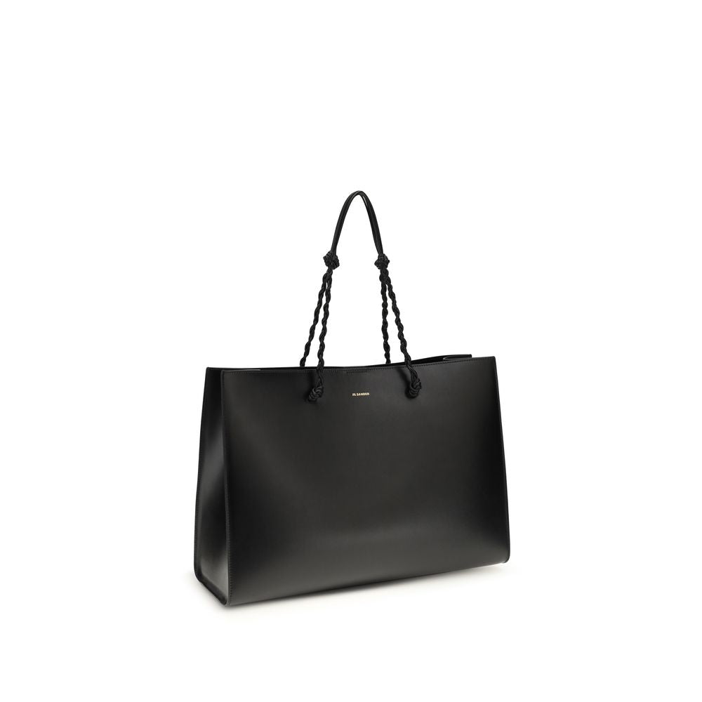 Jil Sander Black Calf Leather Bos Taurus Shoulder Bag | Regal Royce