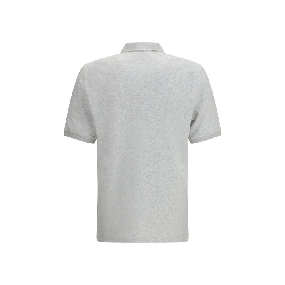 Brunello Cucinelli Gray Cotton Polo Shirt | Regal Royce