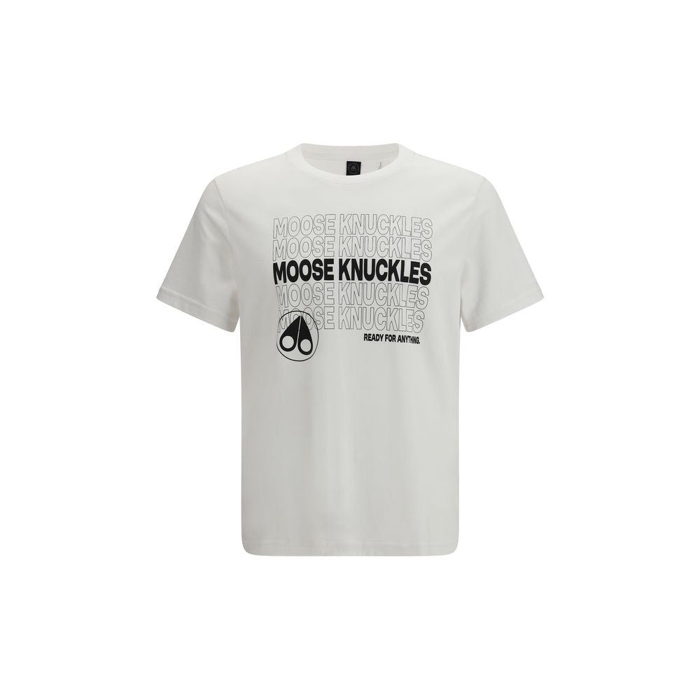 Moose Knuckles White Cotton T-Shirt | Regal Royce