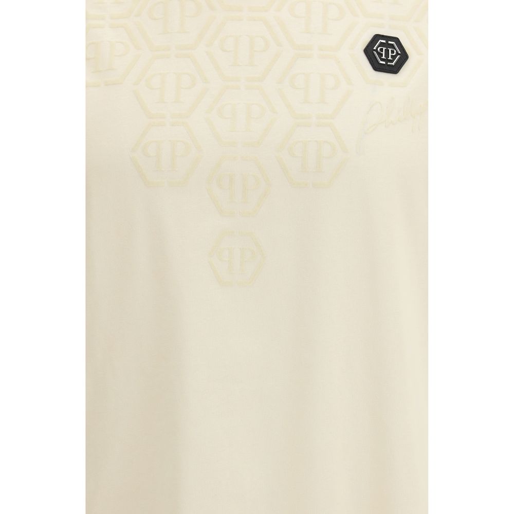 Philipp Plein Beige Cotton T-Shirt | Regal Royce
