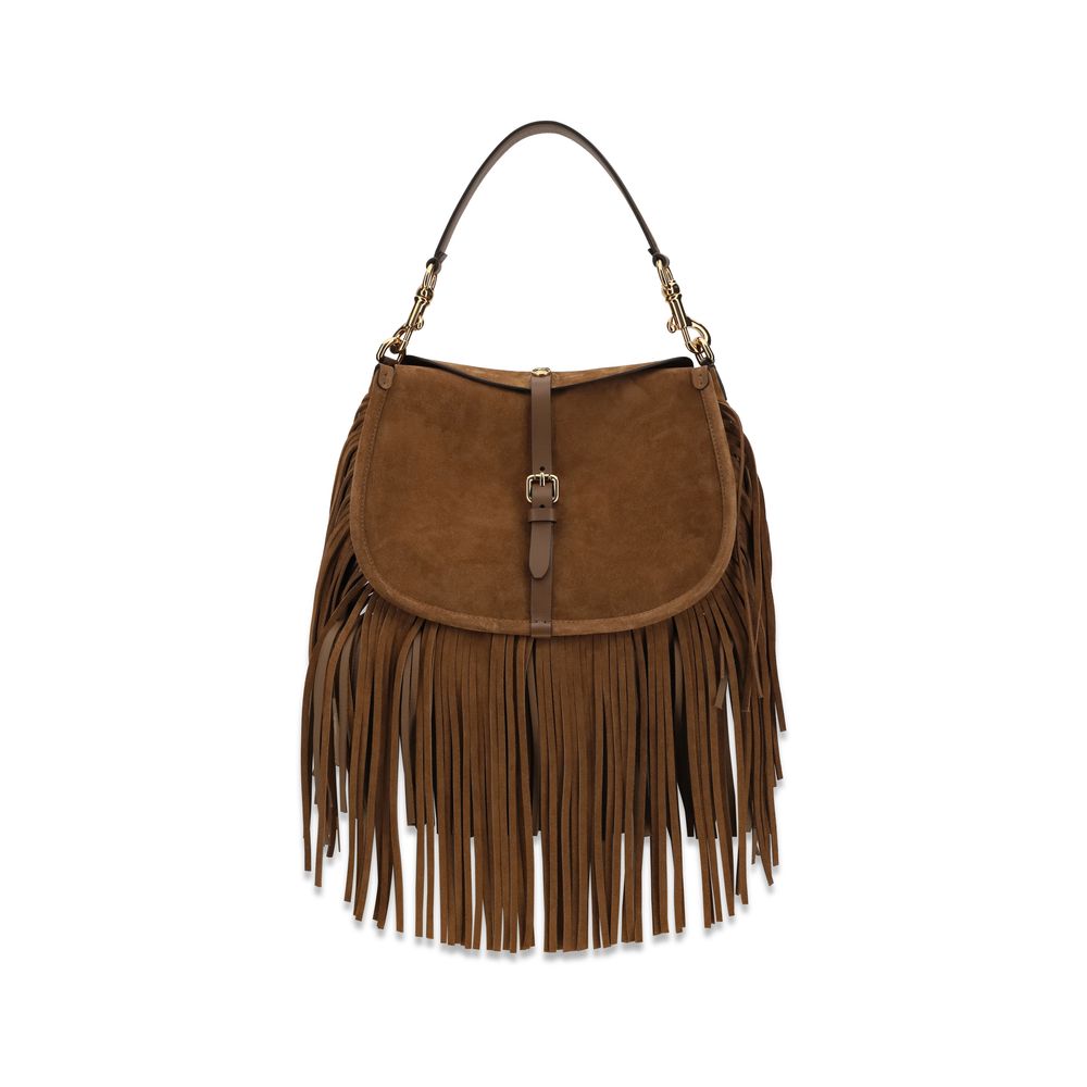 Etro Brown Calf Leather Bos Taurus Shoulder Bag | Regal Royce