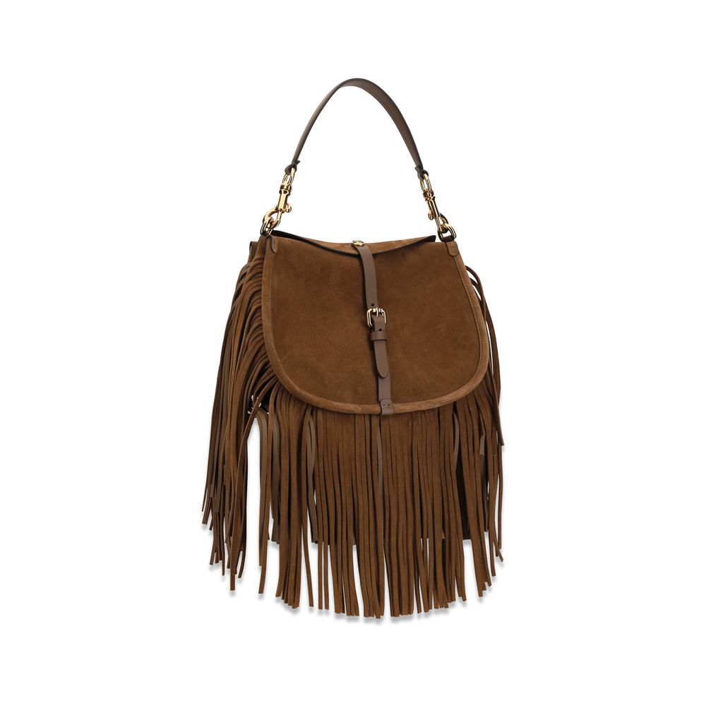 Etro Brown Calf Leather Bos Taurus Shoulder Bag | Regal Royce