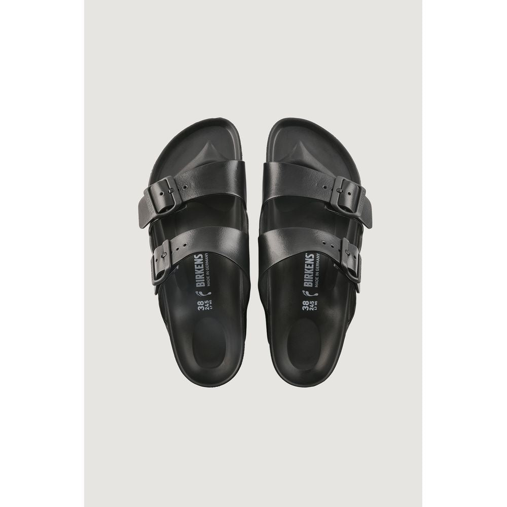 Birkenstock Black Polyester Flat Sandals | Regal Royce