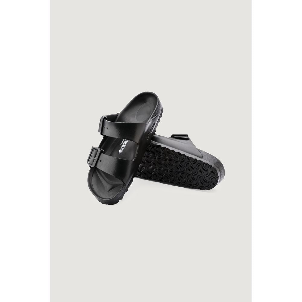 Birkenstock Black Polyester Flat Sandals | Regal Royce